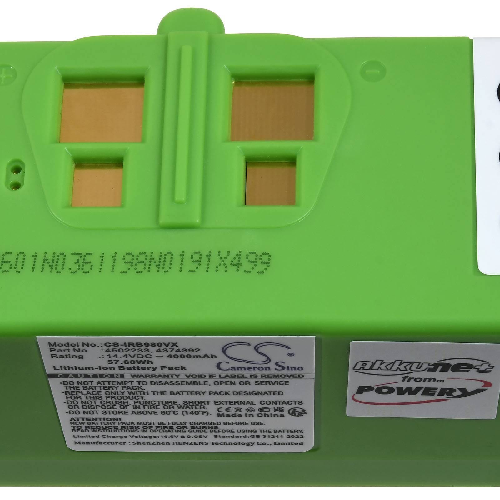 Powery Akku kompatibel mit Staubsaugerroboter iRobot Roomba 960, 14,4V, Li-Ion