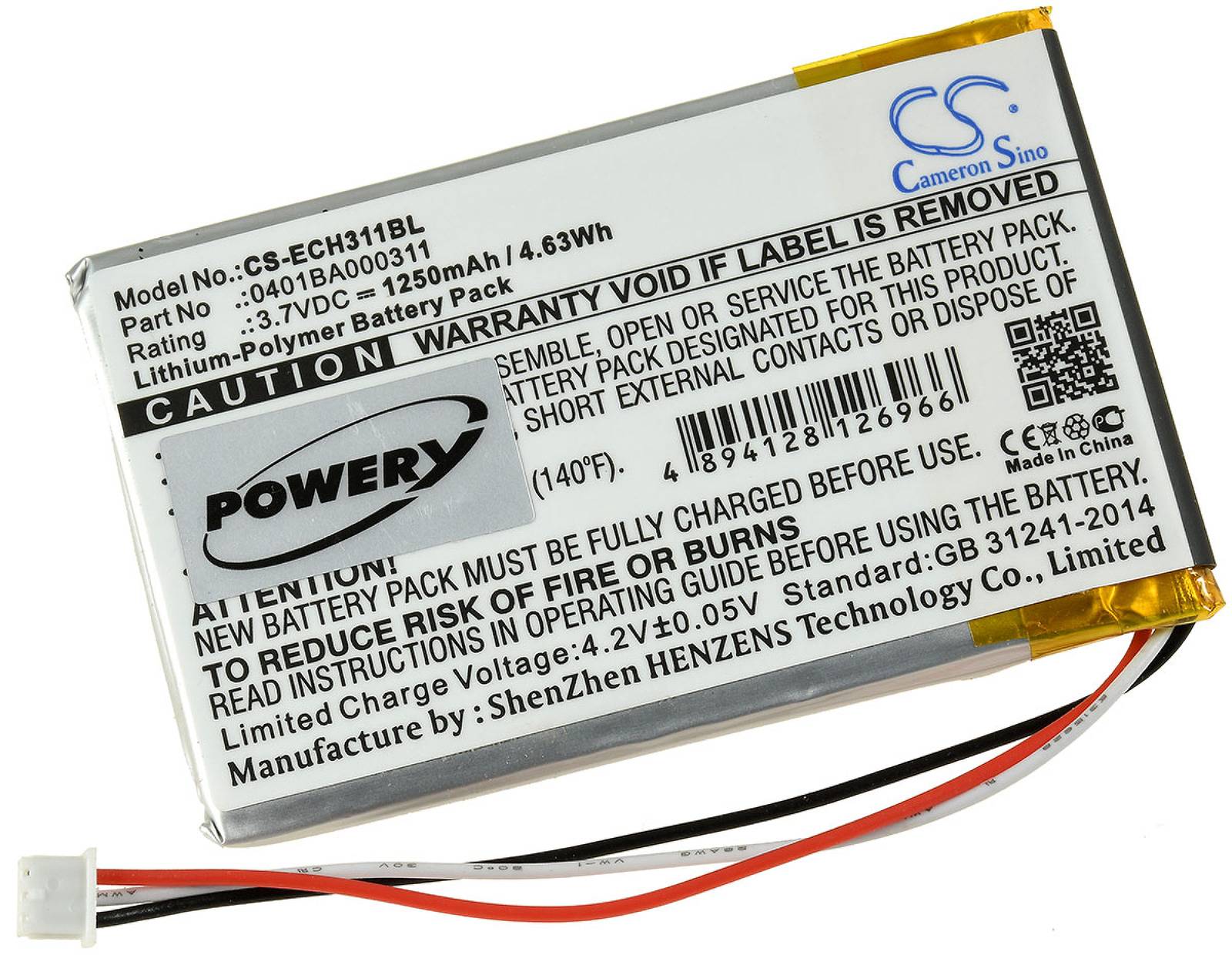 Powery Akku für Kransteuerung Elca EVO / MAGO-EVO / Typ 0401BA000311, 3,7V, Li-Polymer