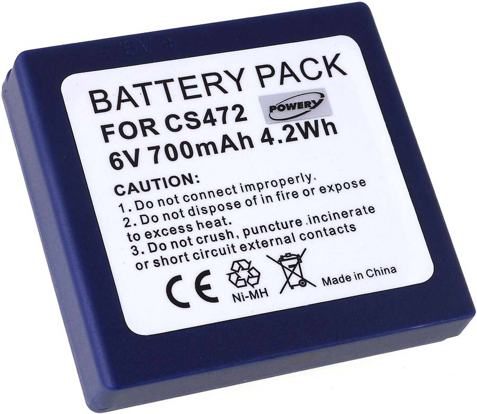 Powery Akku für HBC Typ BA203060, 6V, NiMH