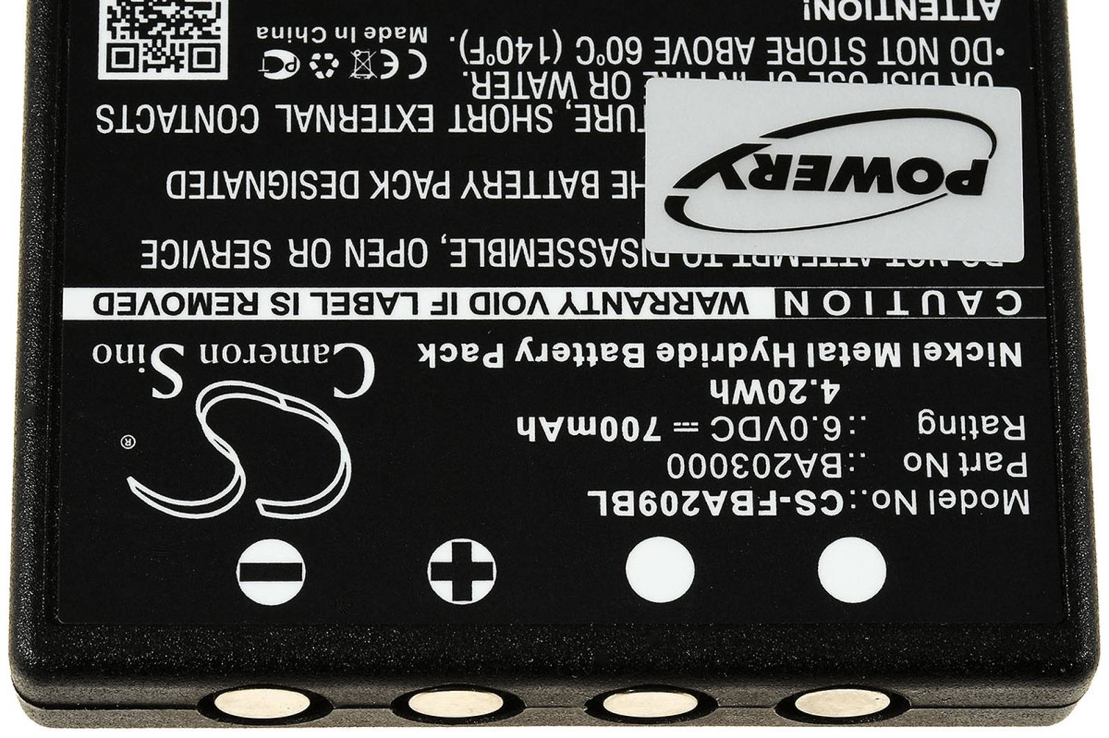 Powery Akku für HBC Typ BA209062, 6V, NiMH