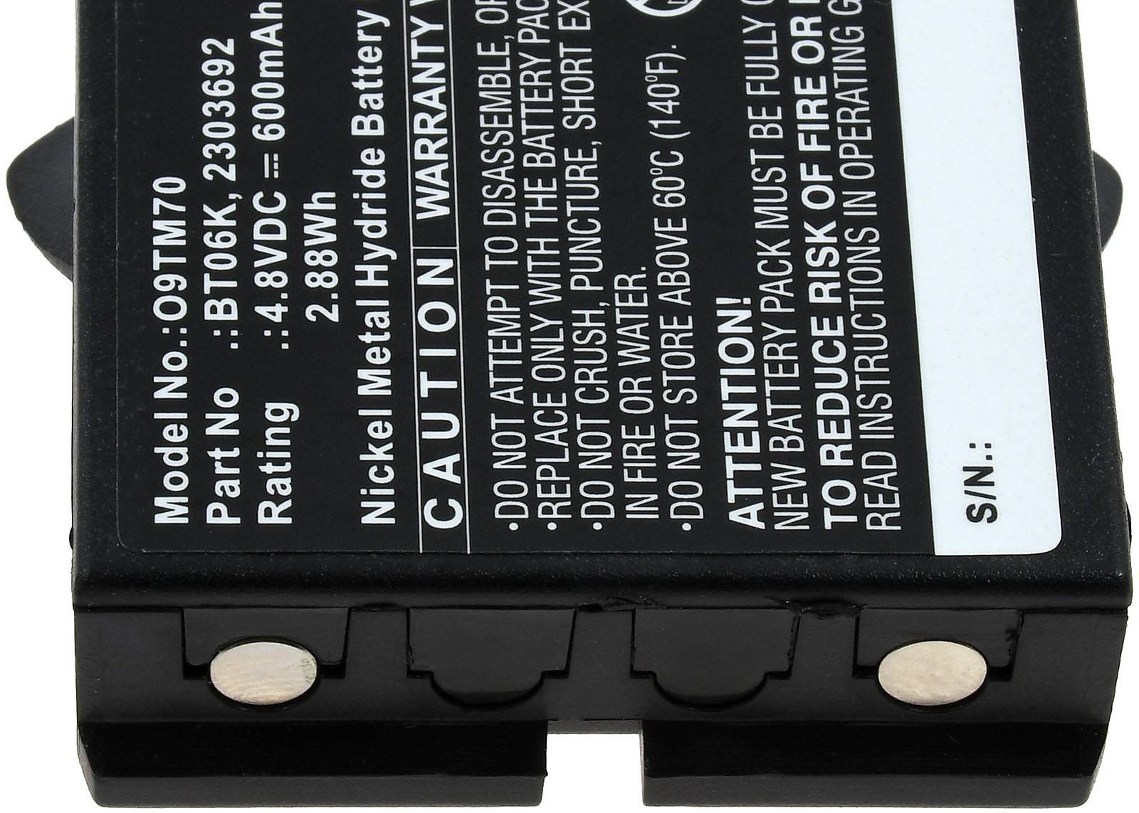Powery Akku für BT06K von Danfoss-IKUSI, 4,8V, NiMH