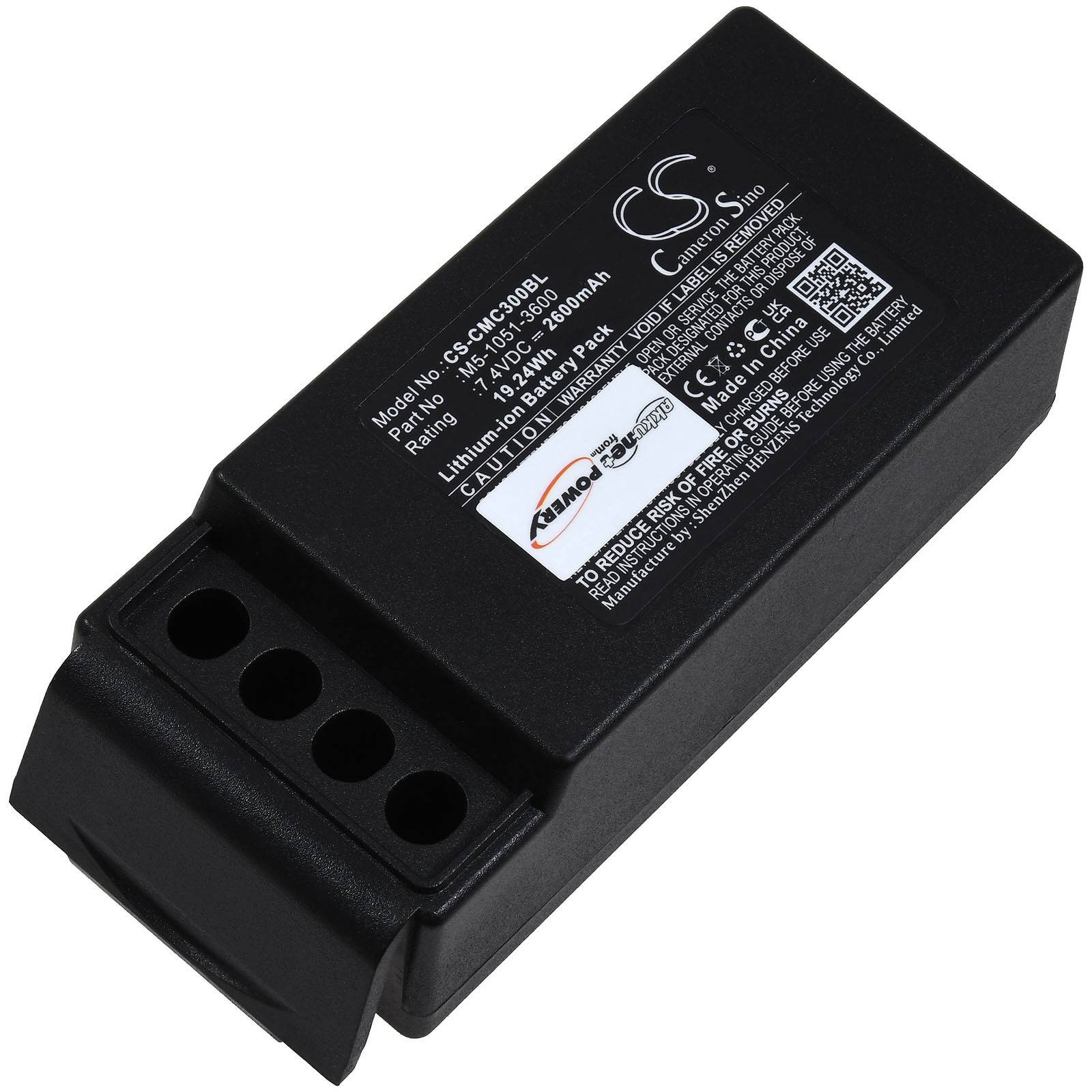 Powery Akku für Kran-Funkfernsteuerung Cavotec MC-3000 / MC-3 / Typ M5-1051-3600, 7,4V, Li-Ion