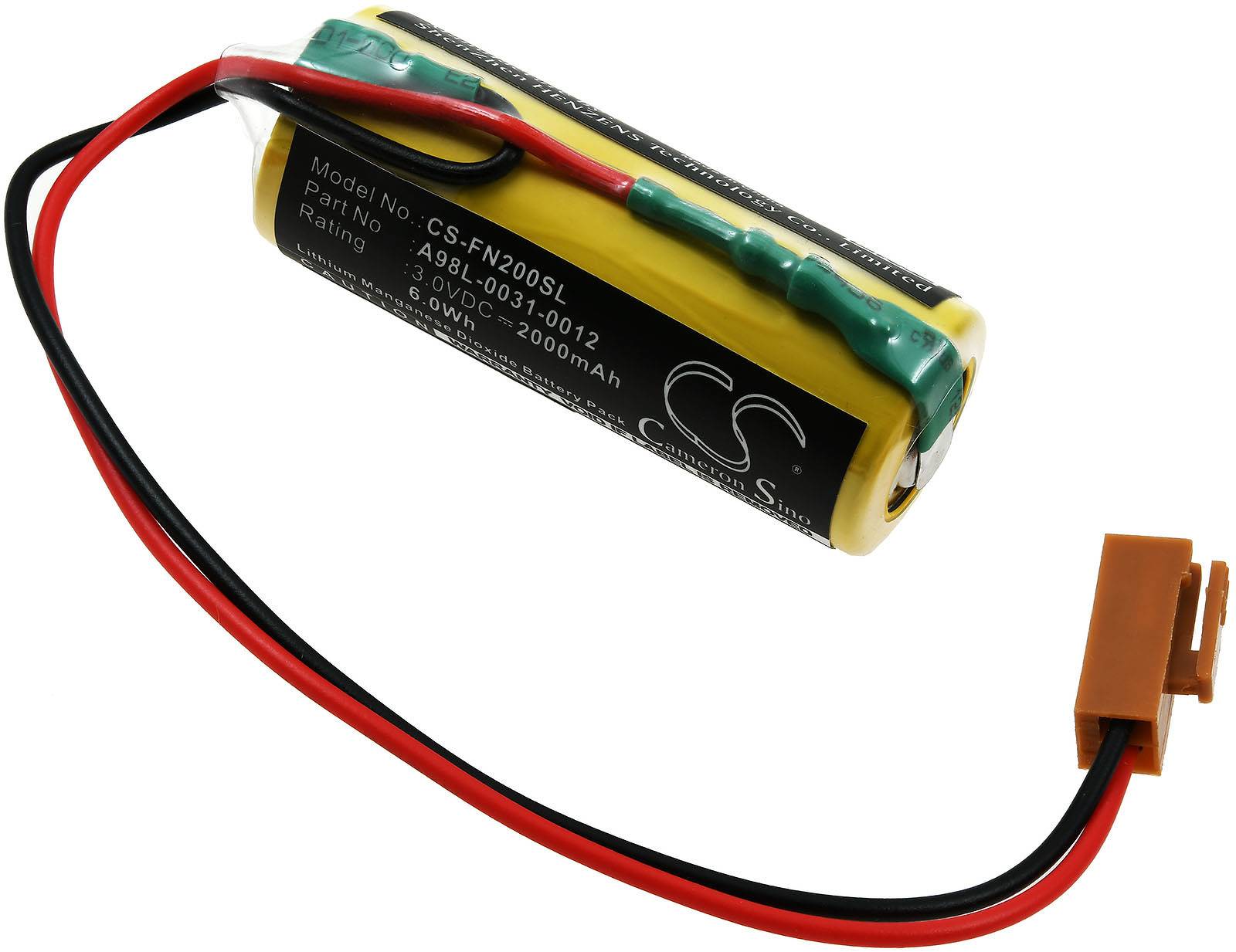 Powery SPS-Lithiumbatterie für GE FANUC 15-B / Typ A02B-0200-K102, 3V, Lithium-Mangandioxid