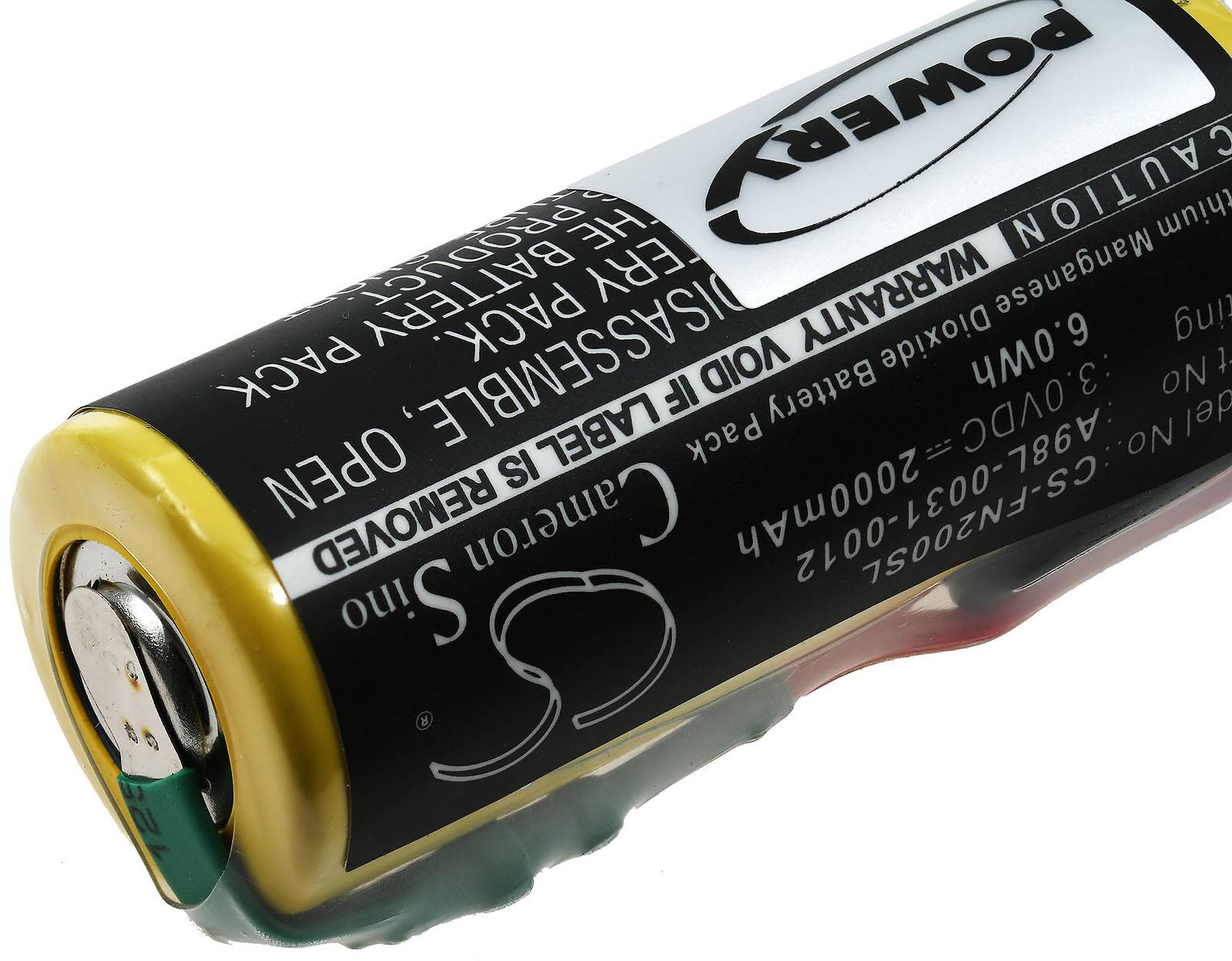 Powery SPS-Lithiumbatterie für Sanyo CR17450E-R, 3V, Lithium-Mangandioxid
