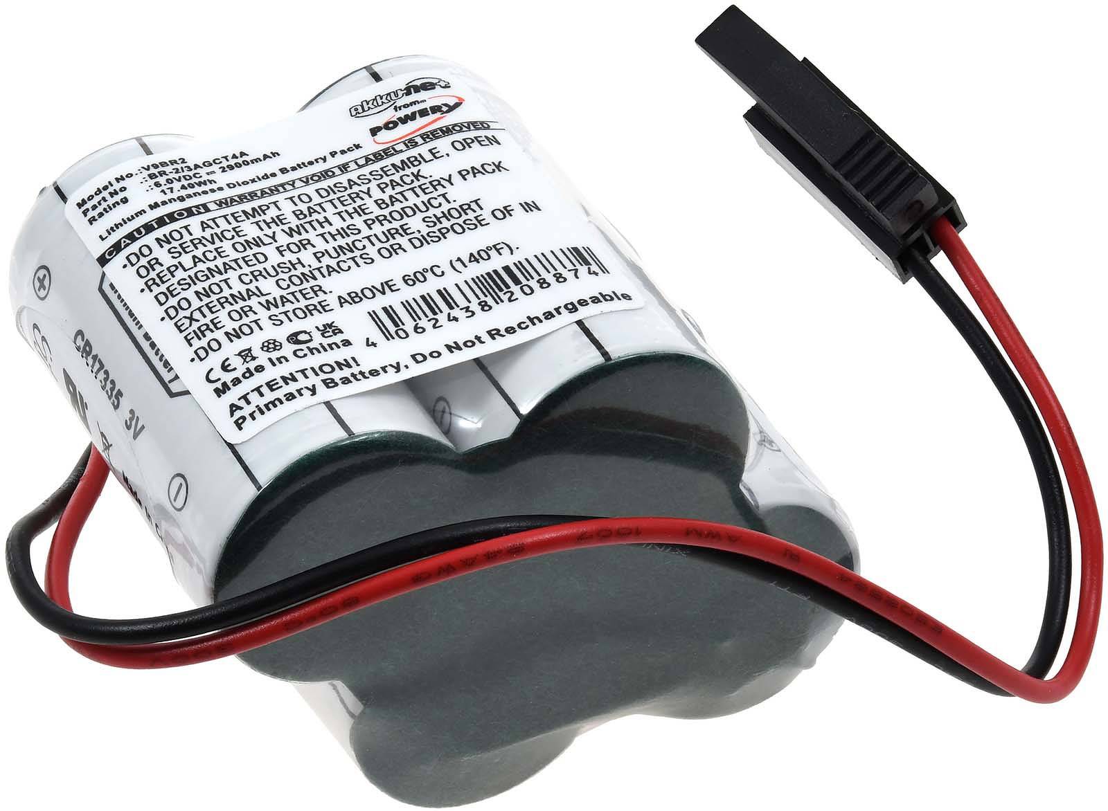 Powery SPS-Lithiumbatterie kompatibel mit Panasonic Typ BR-2/3AGCT4A, 6V, Lithium-Mangandioxid