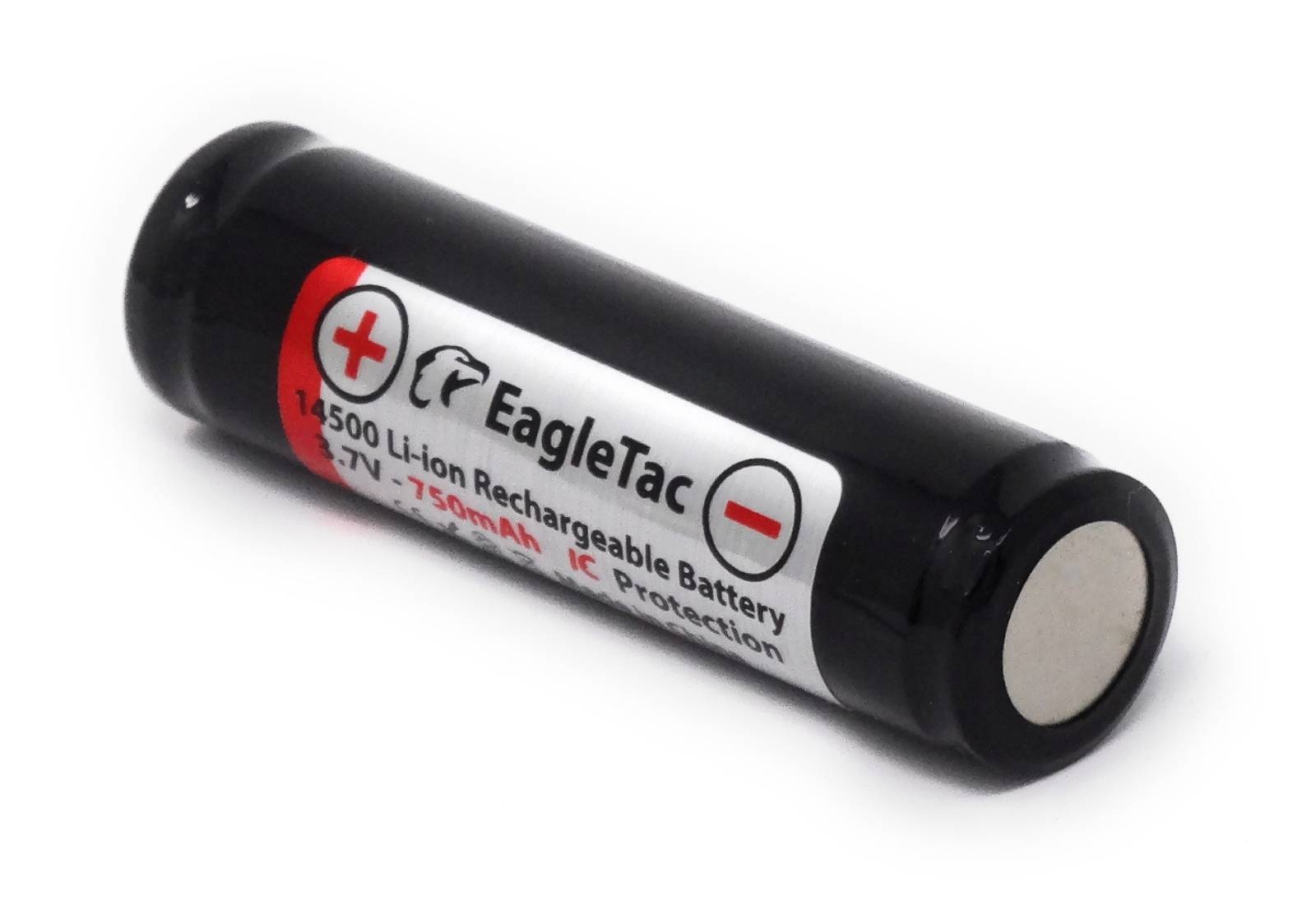 Powery Eagletac 14500 Li-Ion Akku 3,7V 750mAh IC-Protected 1er Pack, 3,7V, Li-Ion