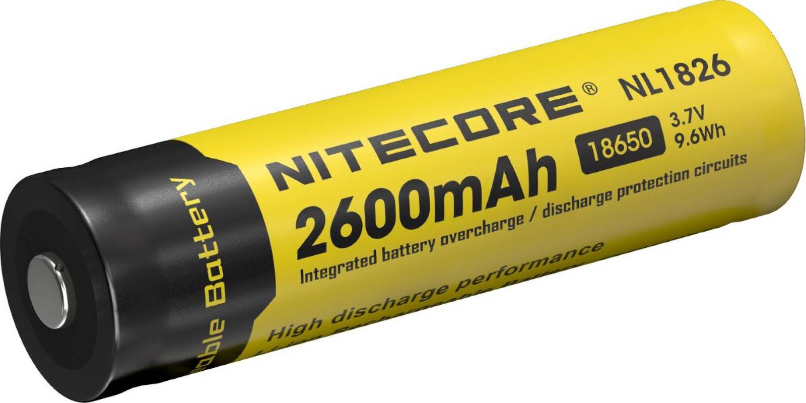 Nitecore Li-Ion Akku Typ 18650 2600mAh NL1826 Original, 3,7V, Li-Ion