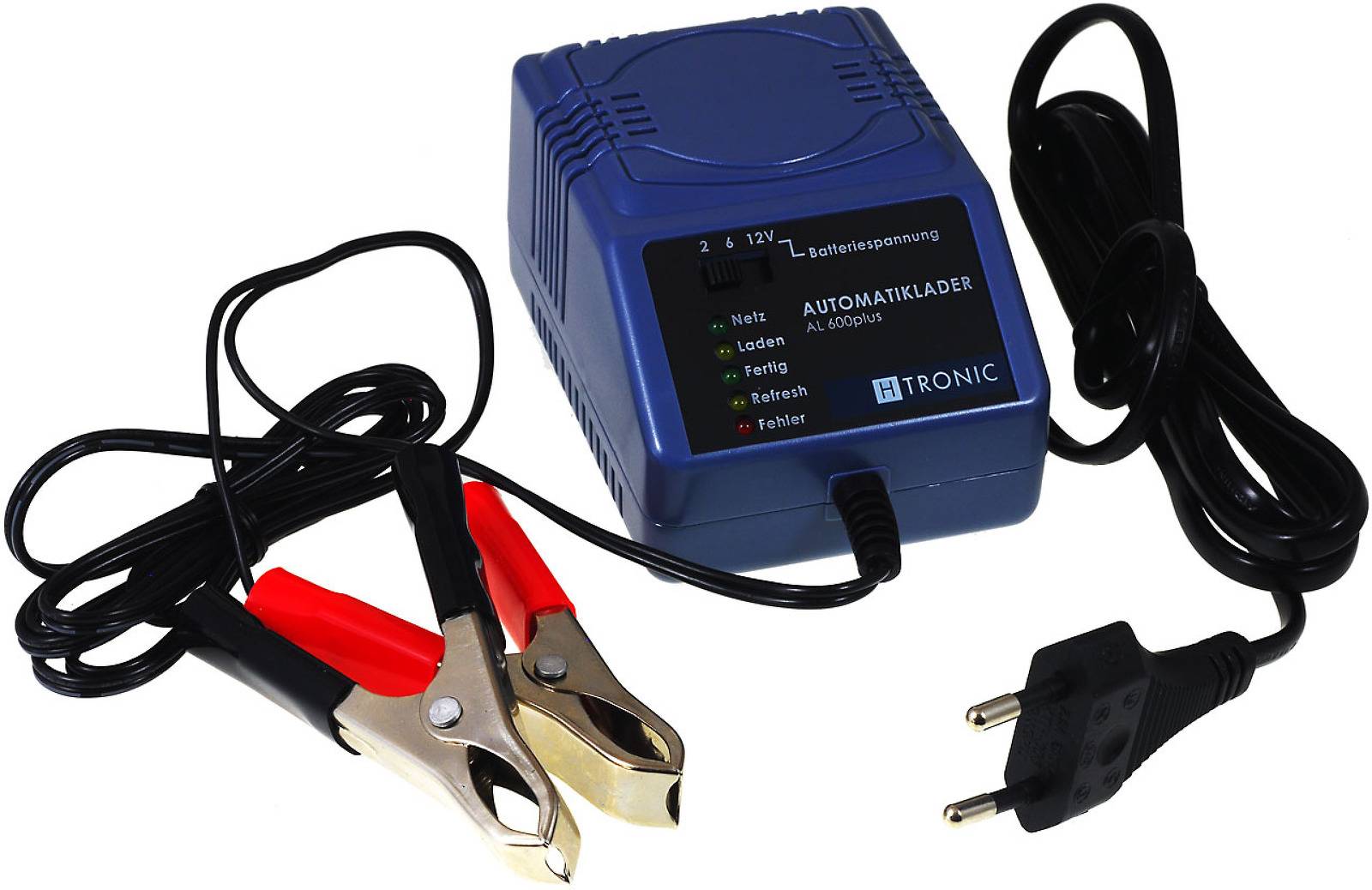 H-Tronic Ladegerät AL 600 plus für alle 2V, 6V & 12V Bleiakkus (Säure, Gel, AGM), 2V-12V
