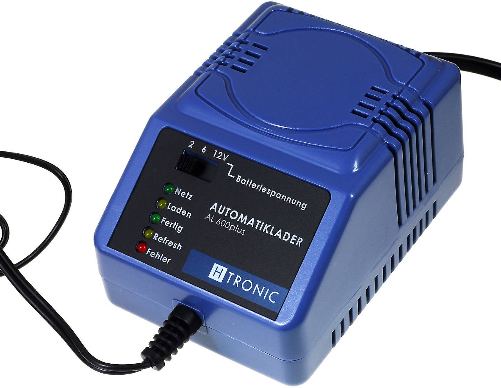 H-Tronic Ladegerät AL 600 plus für alle 2V, 6V & 12V Bleiakkus (Säure, Gel, AGM), 2V-12V