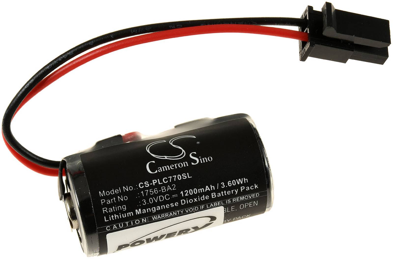 Powery SPS-Lithiumbatterie kompatibel mit Allen-Bradley 1756-BA2, 3V, Lithium-Mangandioxid