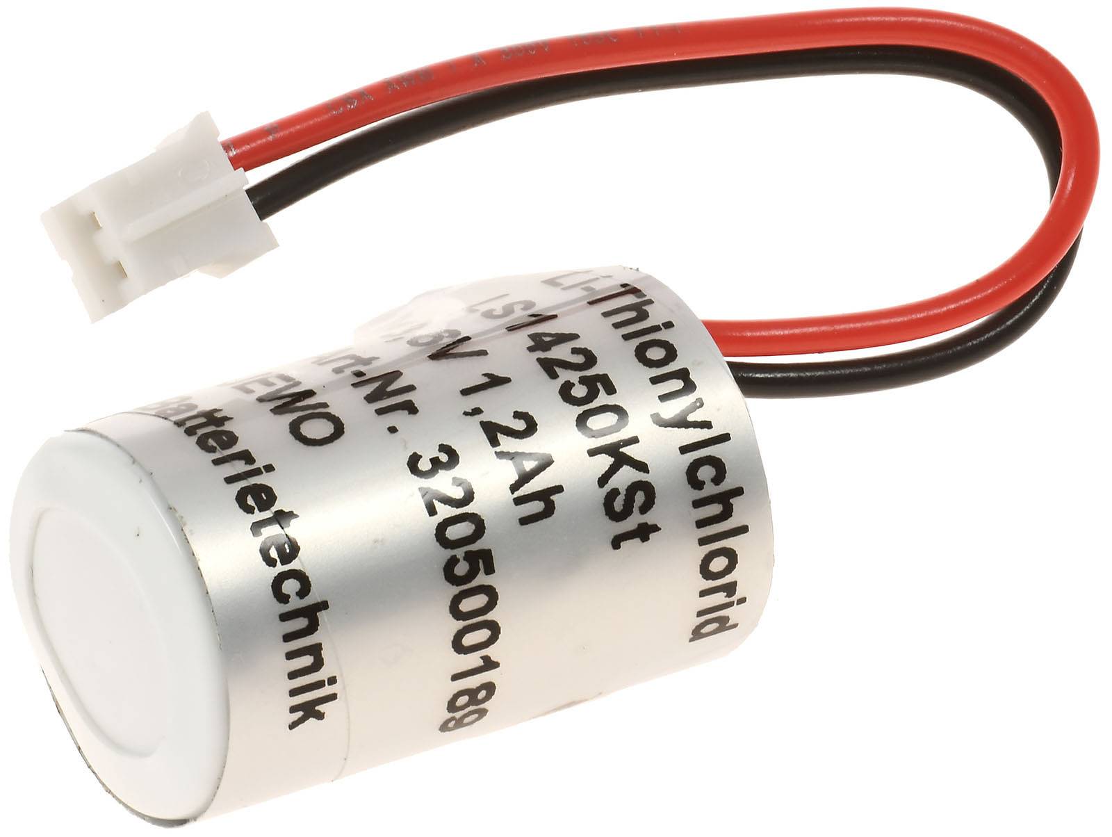 Powery Lithium Batterie LS14250K für Fahrtenschreiber VDO DTCO 1381, 3,6V, Lithium-Thionylchlorid