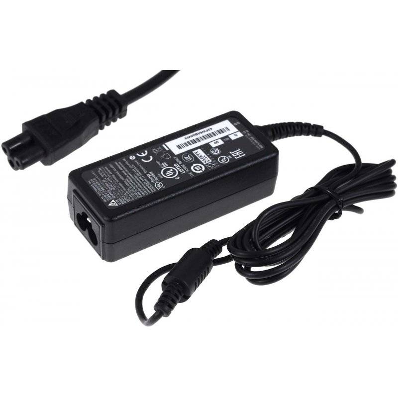 Powery Notebook-Netzteil 19V 45W mit Stecker 4,5mm x 2,9mm x 9,3mm, 19V