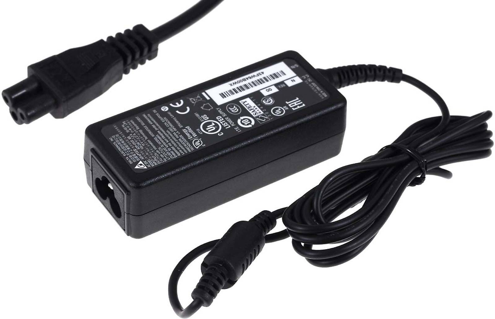 Powery Notebook-Netzteil 19V 45W mit Stecker 4,5mm x 2,9mm x 9,3mm, 19V