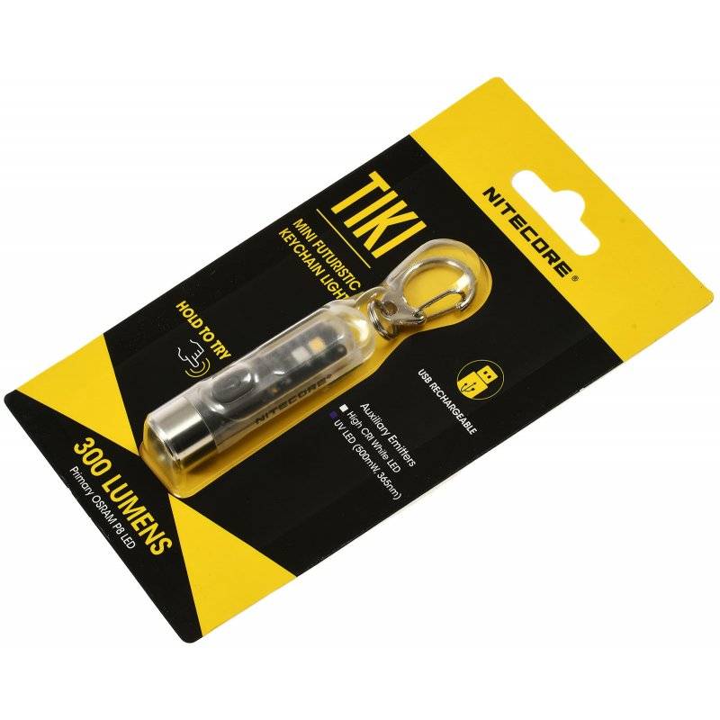 Schlüsselanhänger-Taschenlampe Nitecore TIKI - 300 Lumen mit USB-C, Li-Ion