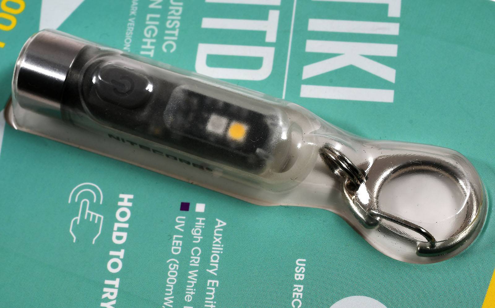 Schlüsselanhänger-Taschenlampe Nitecore TIKI GITD - Glow in the Dark, mit Micro-USB, Li-Ion