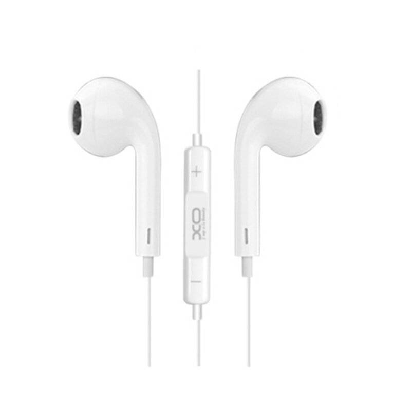 XO Wired Kopfhörer S8 Buchse Aux 3,5mm Jack Anschluss In-Ear Headset mit Mikrofon kompatibel mit Smartphone weiß