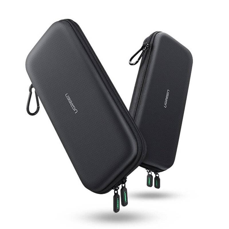 Ugreen Schutz Hülle Case Tasche Zubehör Hard Bad Cover für Nintendo Switch 26 x 12 x 4 cm schwarz