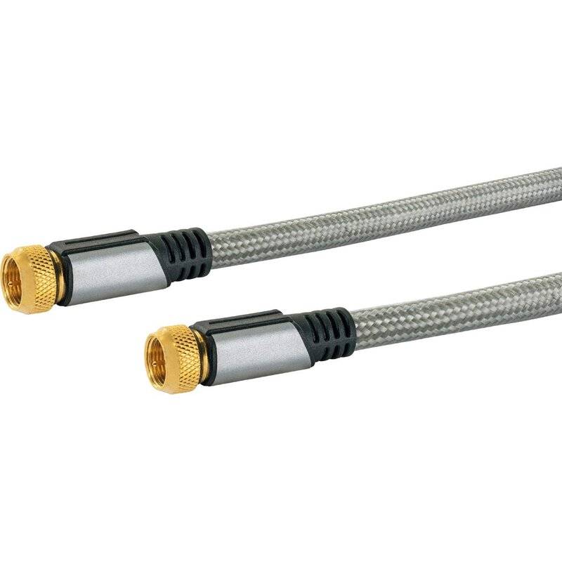 Schwaiger Ainstein 4M SAT Anschlusskabel F-Stecker zu F-Stecker 110 dB Satellitenkabel Audio Kabel