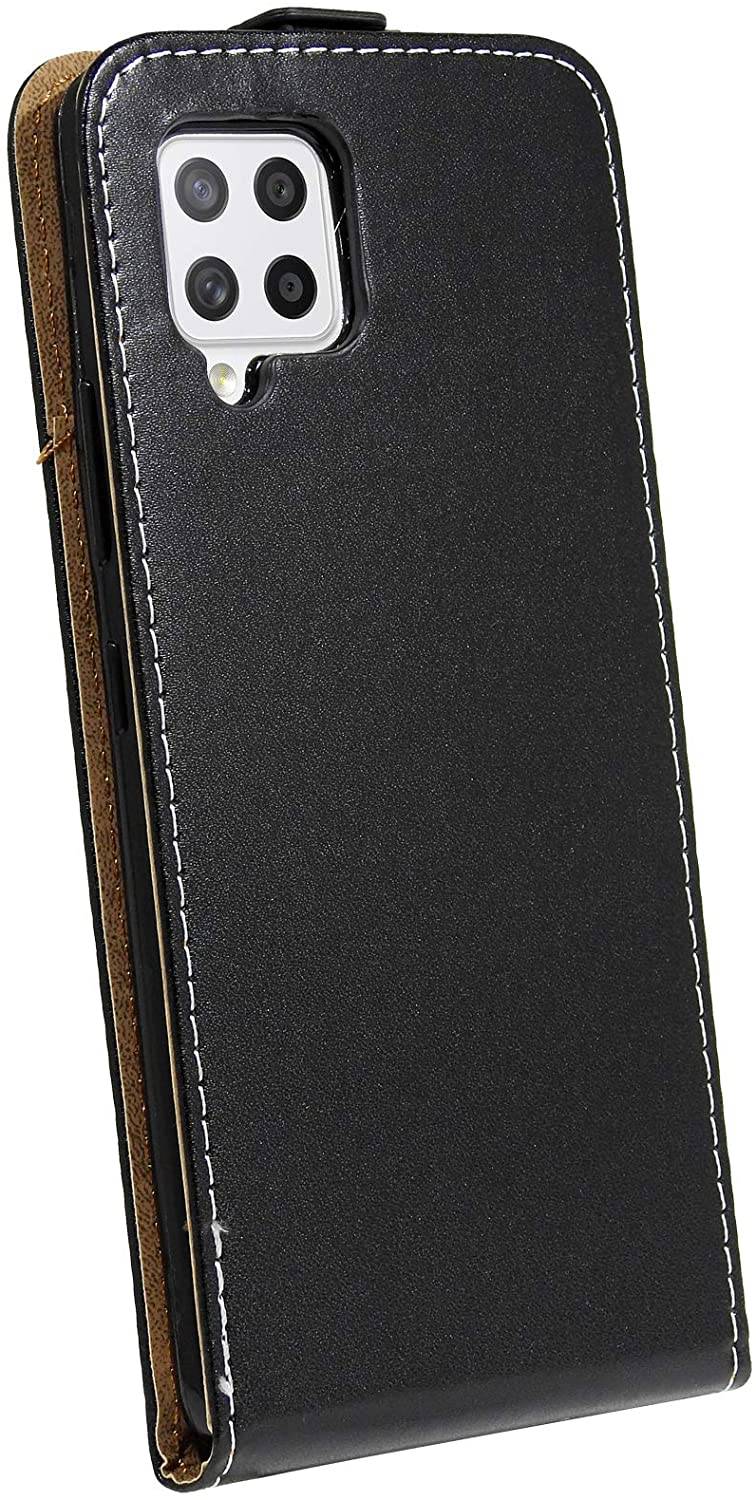 Flip Case für Samsung Galaxy A42 5G Handy Tasche vertikal aufklappbar Schutzhülle Klapp Hülle Schwarz