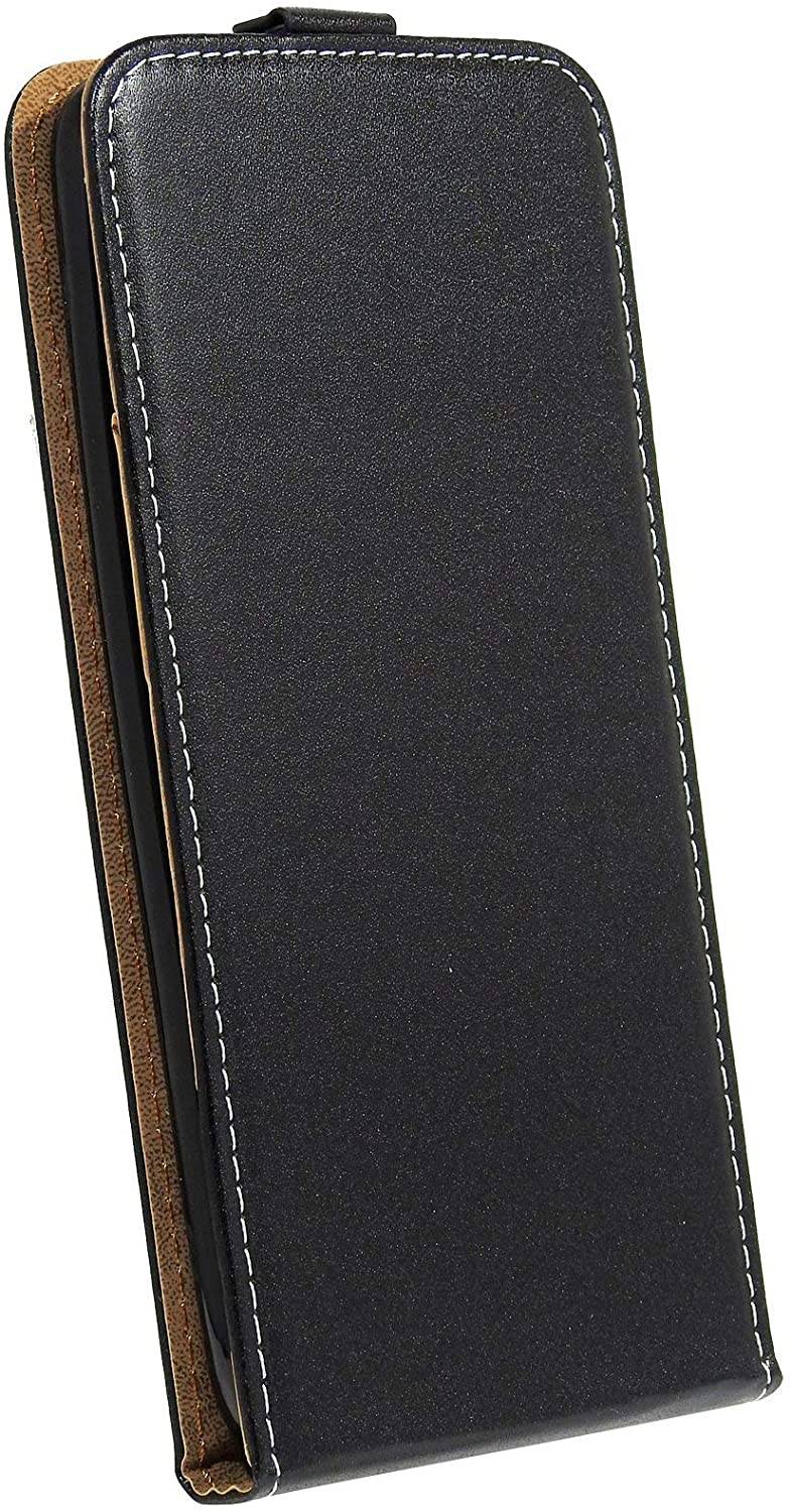 cofi1453® Flip Case kompatibel mit HUAWEI P40 LITE 5G Handy Tasche vertikal aufklappbar Schutzhülle Klapp Hülle Schwarz