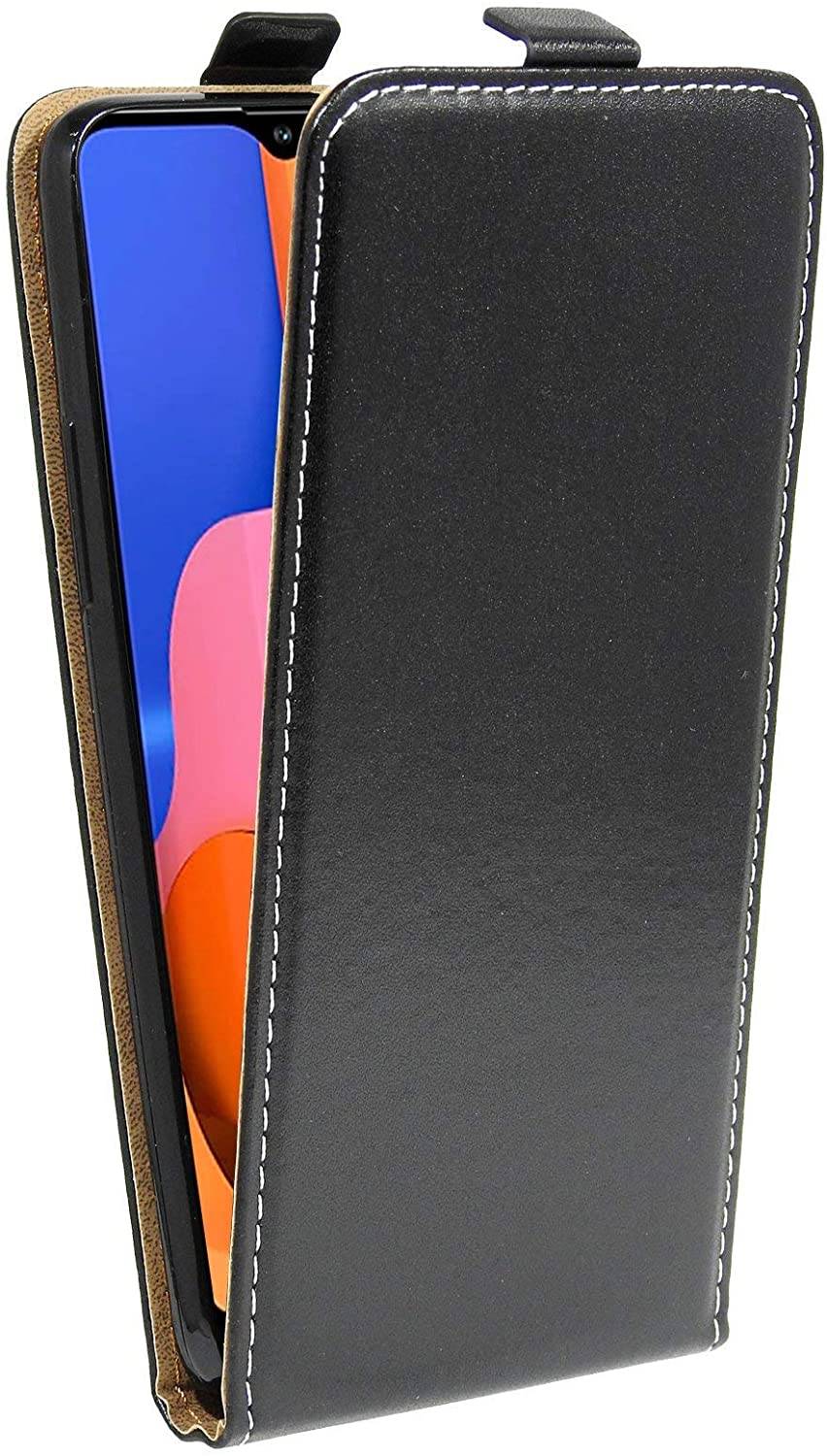 Flip Case für Samsung Galaxy A20S (A207F) Handy Tasche vertikal aufklappbar Schutzhülle Klapp Hülle Schwarz