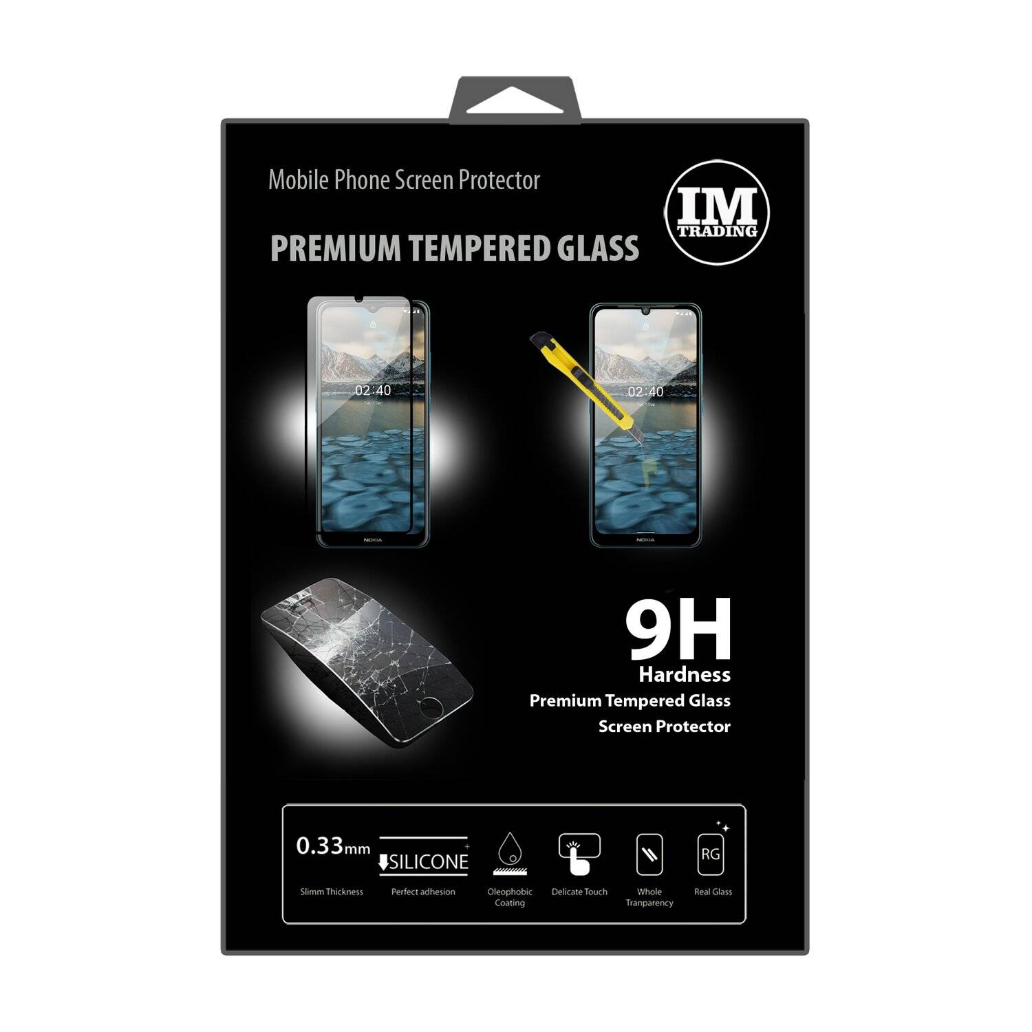 cofi1453® 5D Schutz Glas kompatibel mit Nokia 2.4 Curved Schutz Folie Vollständig Klebend und Abdeckung
