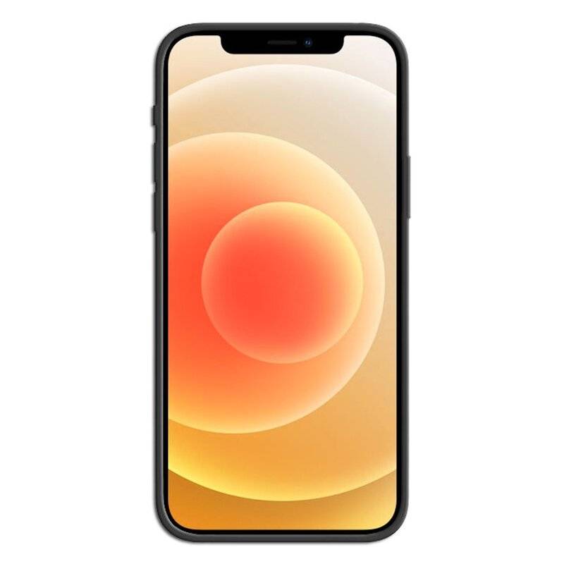 cofi1453® Silikon Hülle Basic kompatibel mit iPhone 12 Mini Case TPU Soft Handy Cover Schutz Matt-Schwarz