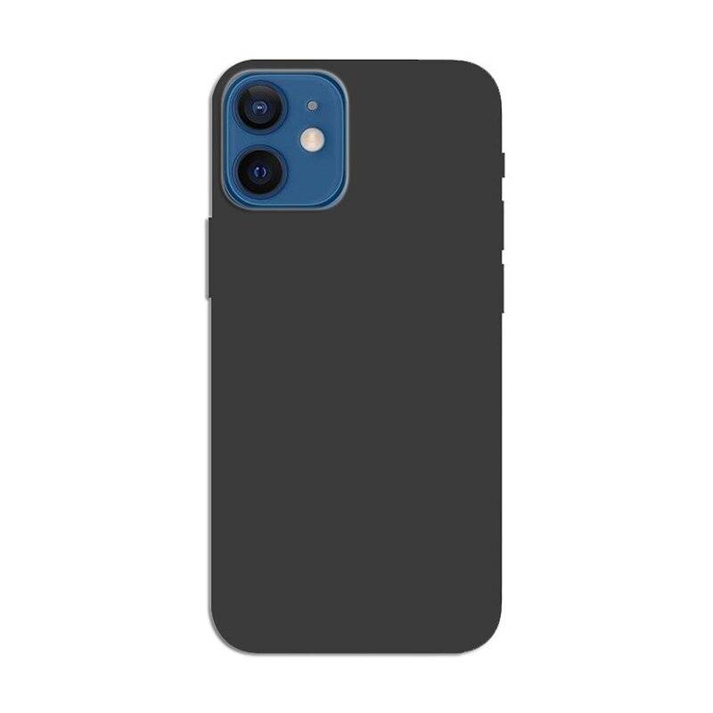 cofi1453® Silikon Hülle Basic kompatibel mit iPhone 12 Mini Case TPU Soft Handy Cover Schutz Matt-Schwarz