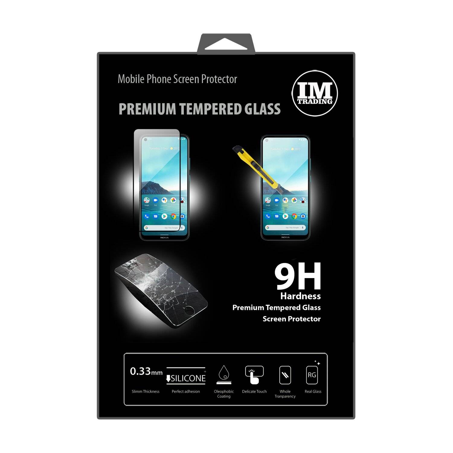 cofi1453® 5D Schutz Glas kompatibel mit Nokia 3.4 Curved Schutz Folie Vollständig Klebend und Abdeckung