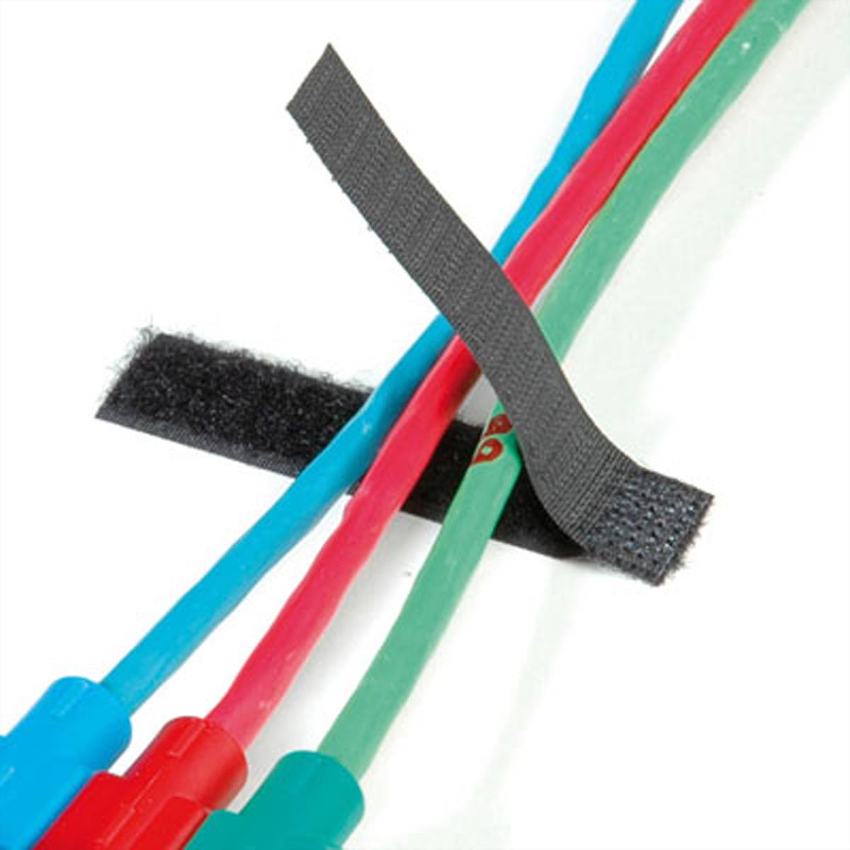 VELCRO® ONE-WRAP® Kabelflachverleger schwarz, einfach, 16 x 70 mm