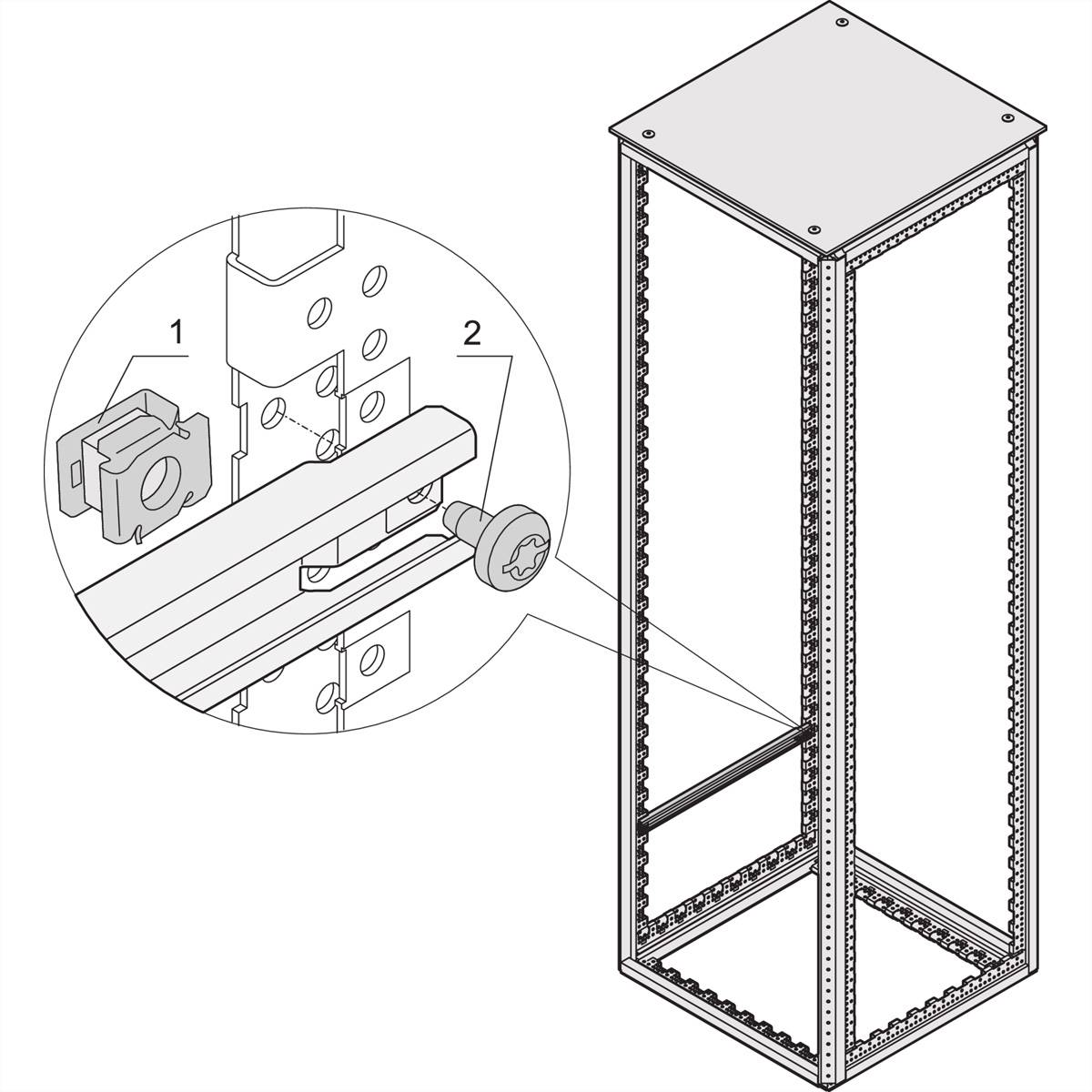 SCHROFF VARISTAR Befestigungsmaterial, Schraubensatz M5, 50 Stück