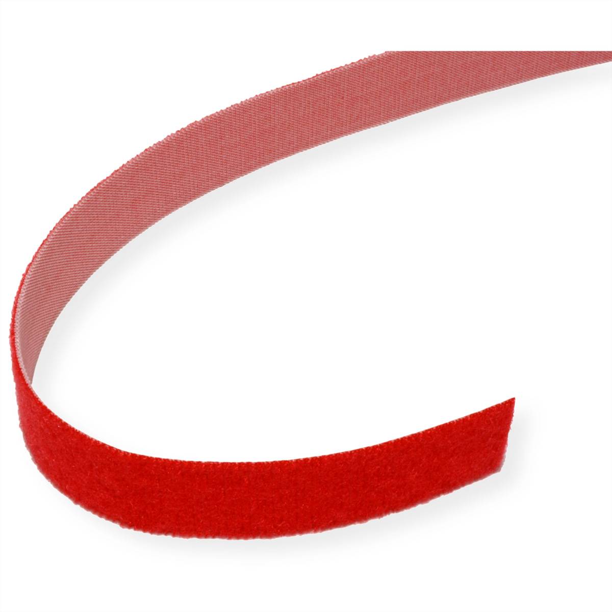 VELCRO® ONE-WRAP® Klettbandstreifen 20mm, unperforiert auf Rolle, rot, 25 m