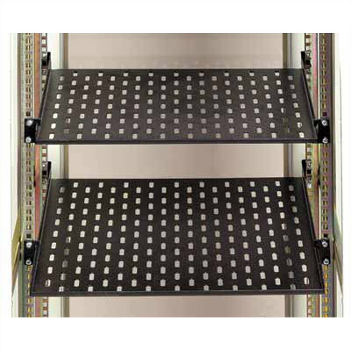 CONTEG 19"-Geräteträger schwarz 1 HE, 435 x 150 mm, max. 15kg