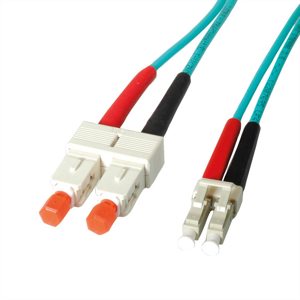LEONI LWL-Kabel duplex 50/125µm OM3, Suhner LC/SC, 5 m
