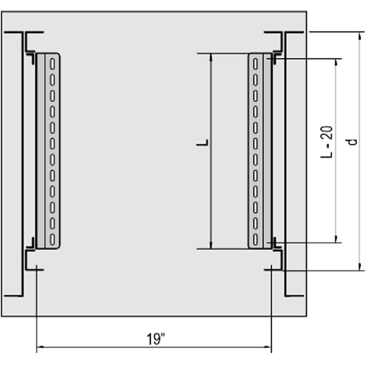 SCHROFF Gleitschiene - GLEITSCHIENEN SATZ 900T 10ST