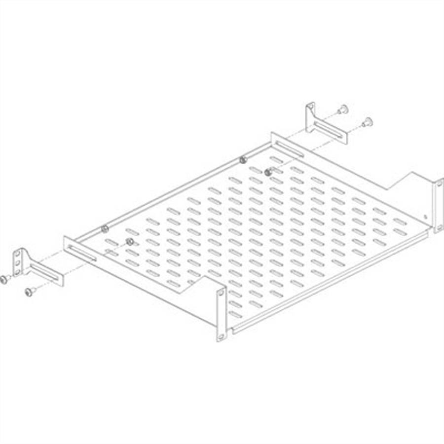 CONTEG Winkelstützen für 19"-Fachboden fest, Länge 88 mm