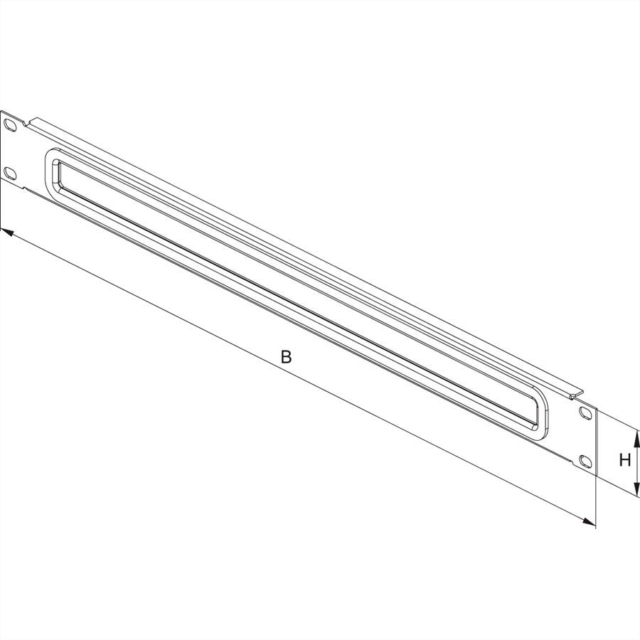 CONTEG DP-01-VENT 19"-Durchführungspanel 1 HE, schwarz