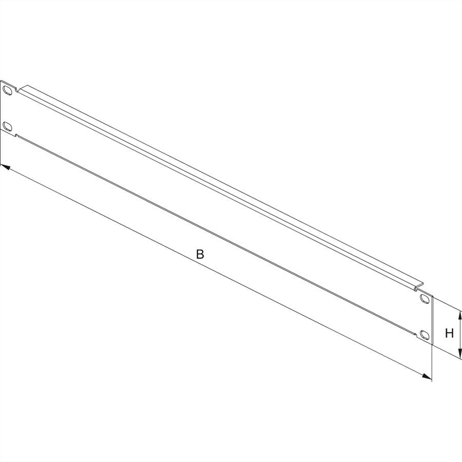 CONTEG 19"-Blindblende 1 HE RAL 9005