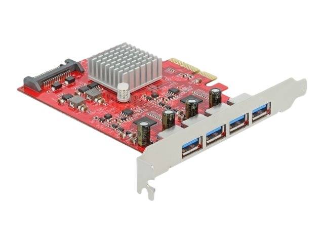 DeLOCK PCI Express x4 Card to 4 x external SuperSpeed USB 10 Gbps (USB 3.2 Gen 2)