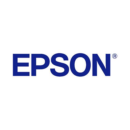 Blaues Epson-Logo auf weißem Hintergrund mit einem eingetragenen Markenzeichen.