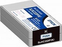 Epson SJIC22P(K) schwarze Tintenpatrone mit „PUSH
