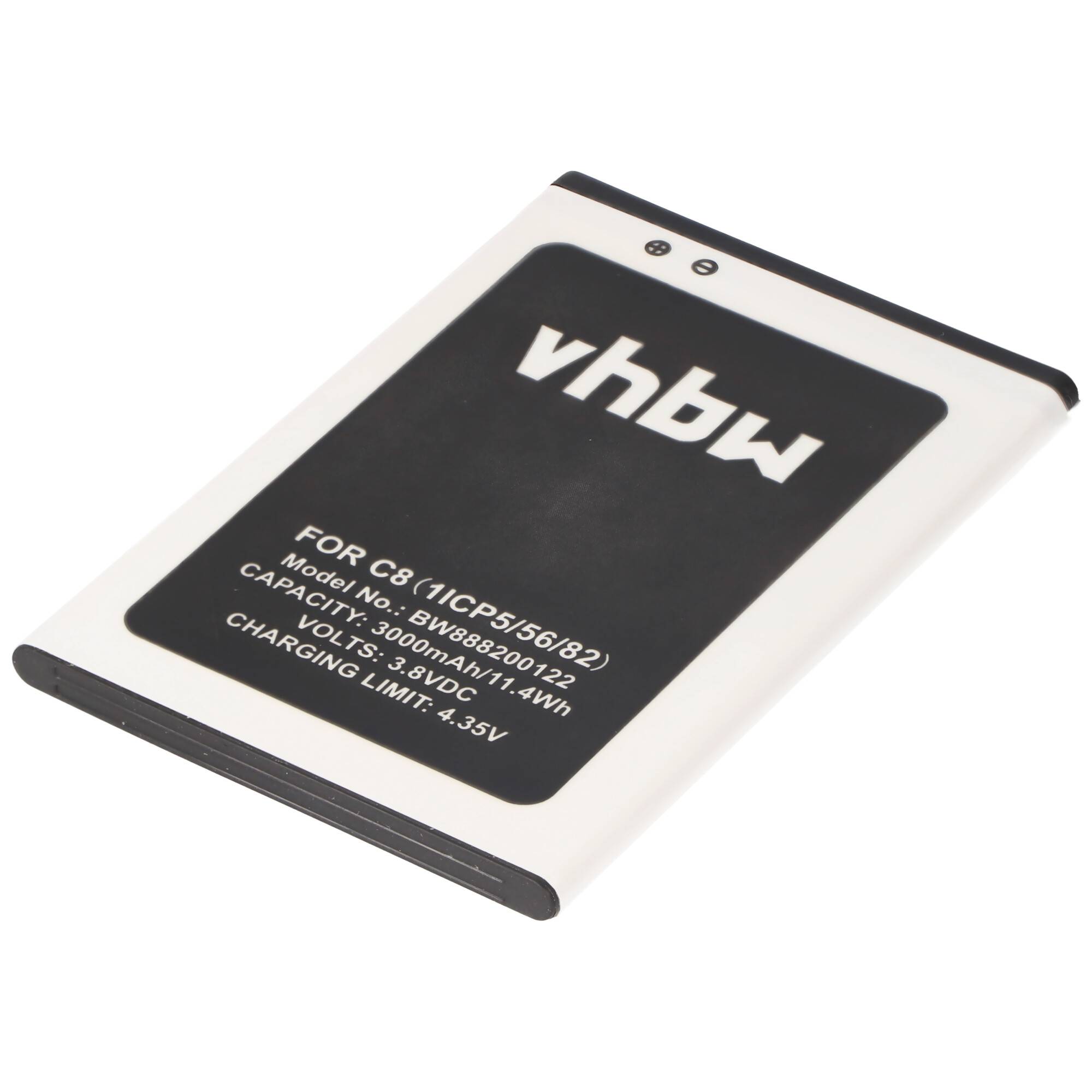 Li-Ion-Akku - 3000mAh (3.8V) für Handy, Smartphone, Telefon wie Oukitel 1ICP5/56/82