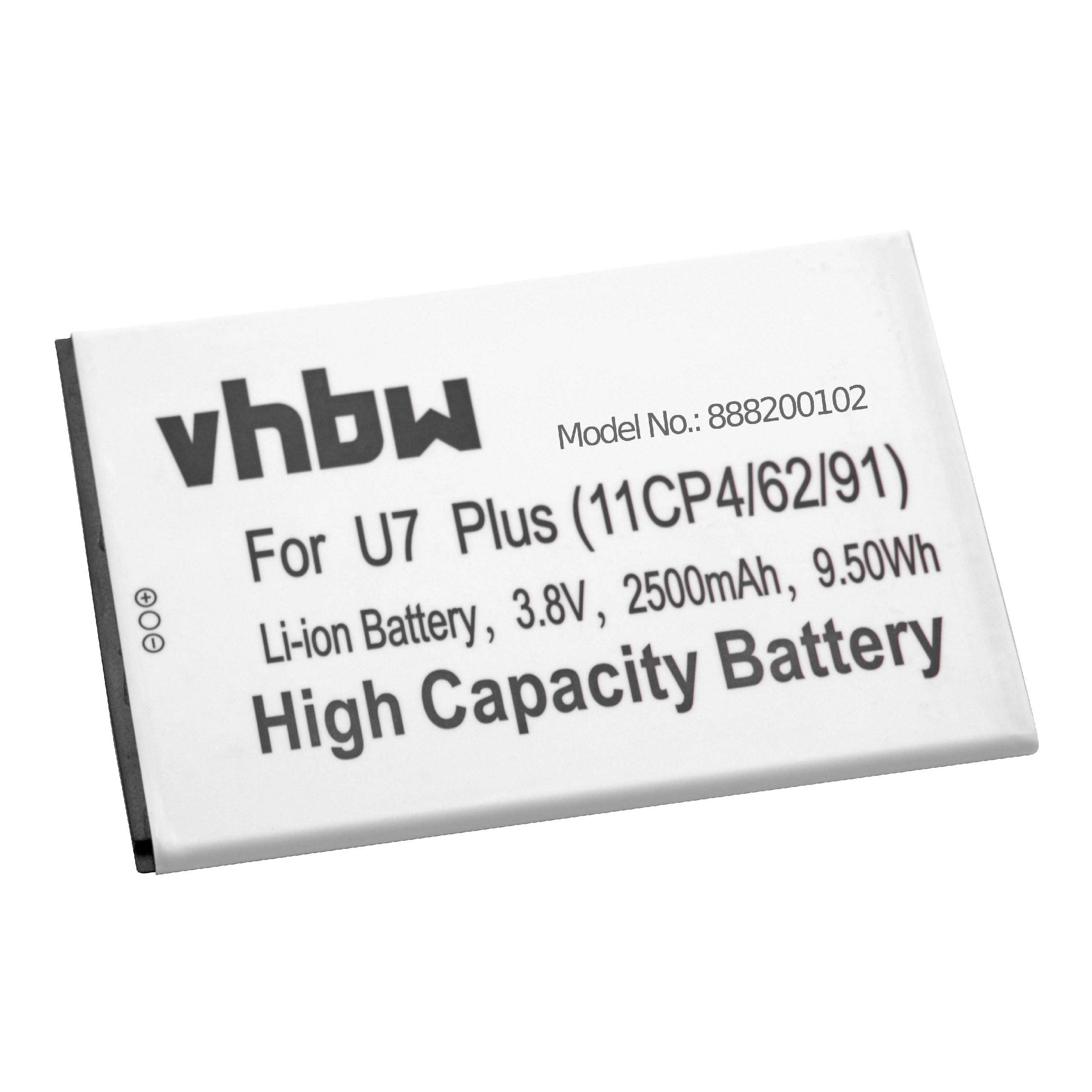 Li-Ion-Akku - 2500mAh (3.8V) für Handy, Smartphone, Telefon wie Oukitel 11CP4/62/91