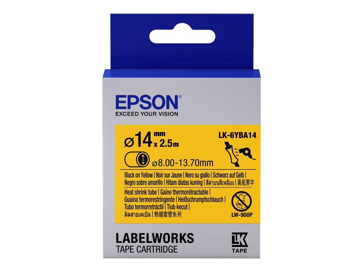 Epson LabelWorks LK-6YBA14 - Schwarz auf Gelb - Rolle (1,4 cm x 2,5 m)