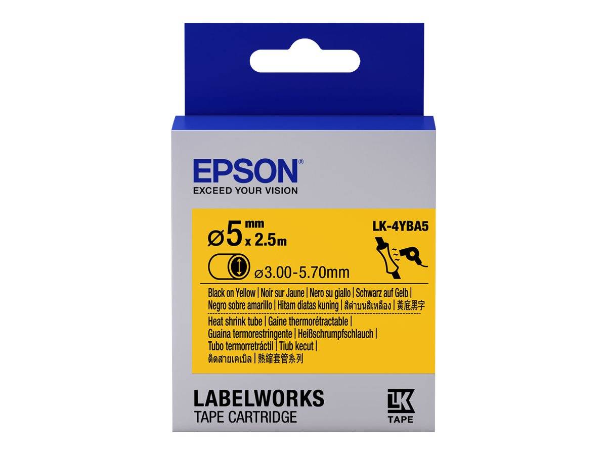 Epson LabelWorks LK-4YBA5 - Schwarz auf Gelb - Rolle (0,3 cm x 2,5 m)