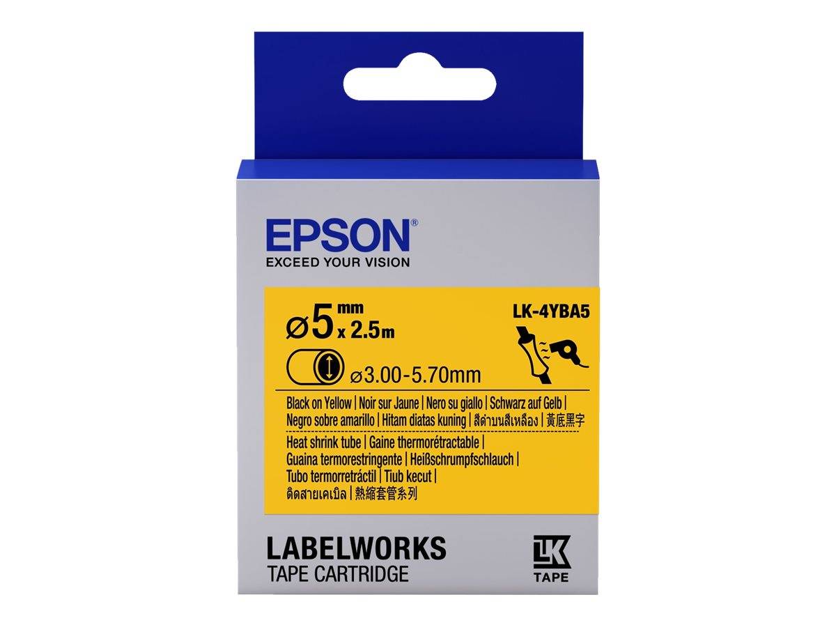 Epson LabelWorks LK-4YBA5 - Schwarz auf Gelb - Rolle (0,3 cm x 2,5 m)