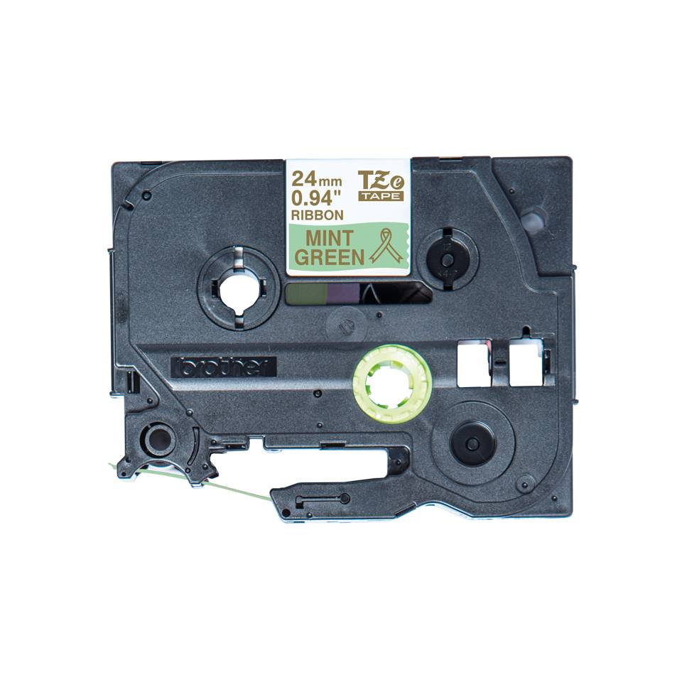 Brother TZe-RM54 - Seidig - Gold auf Mintgrün - Rolle (2,4 cm x 4 m)