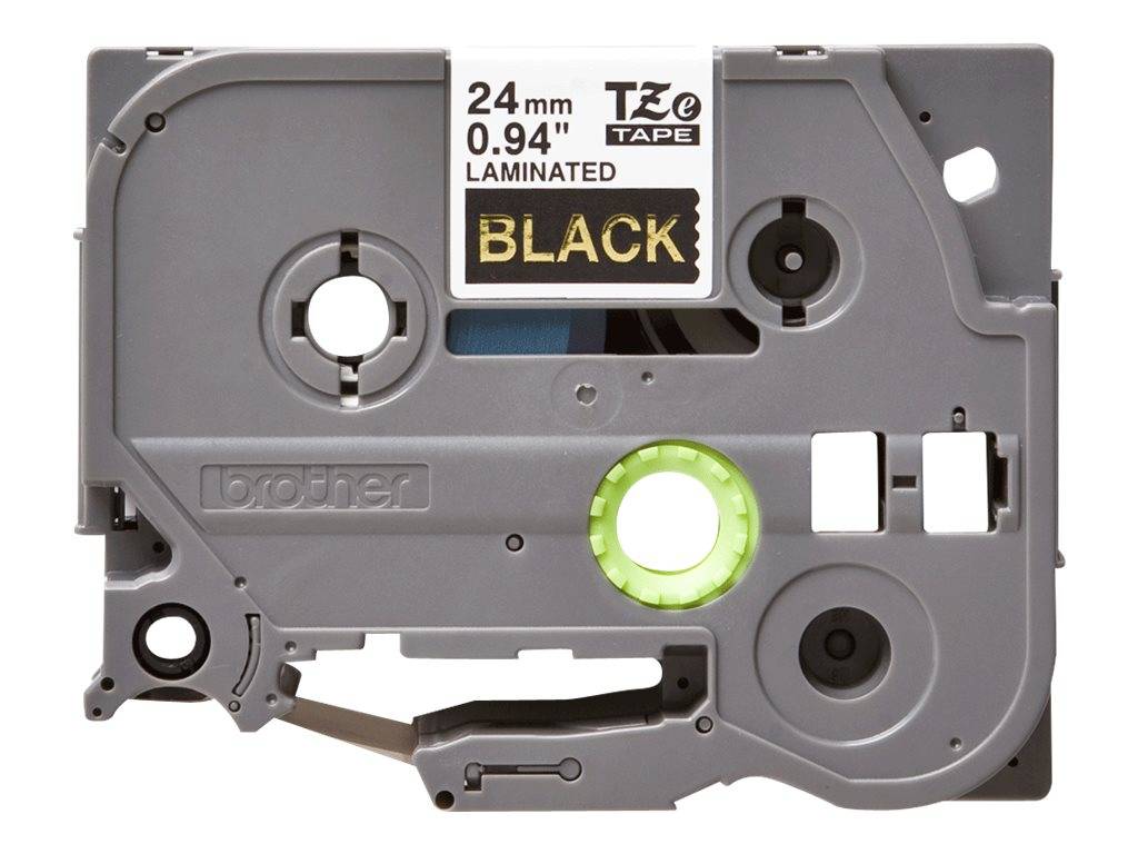 Brother TZe-R354 - Seidig - gold auf schwarz - Rolle (2,4 cm x 4 m)