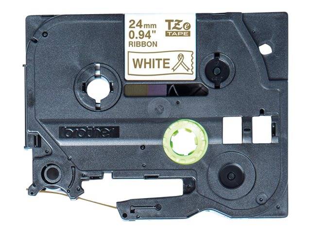 Brother TZe-R254 - Glänzend - Gold auf Weiß - Rolle (2,4 cm x 4 m)