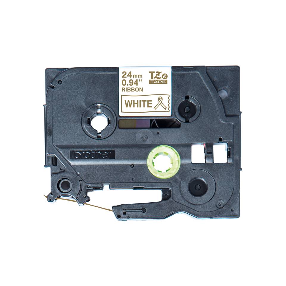 Brother TZe-R254 - Glänzend - Gold auf Weiß - Rolle (2,4 cm x 4 m)